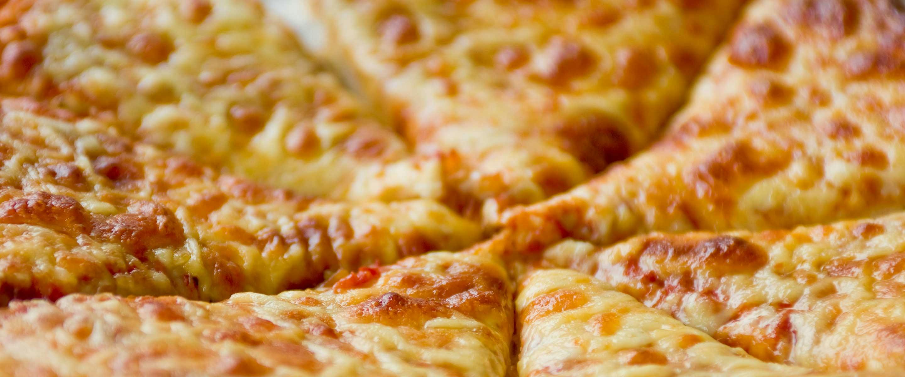delicious warm cheese pizza ready to eat