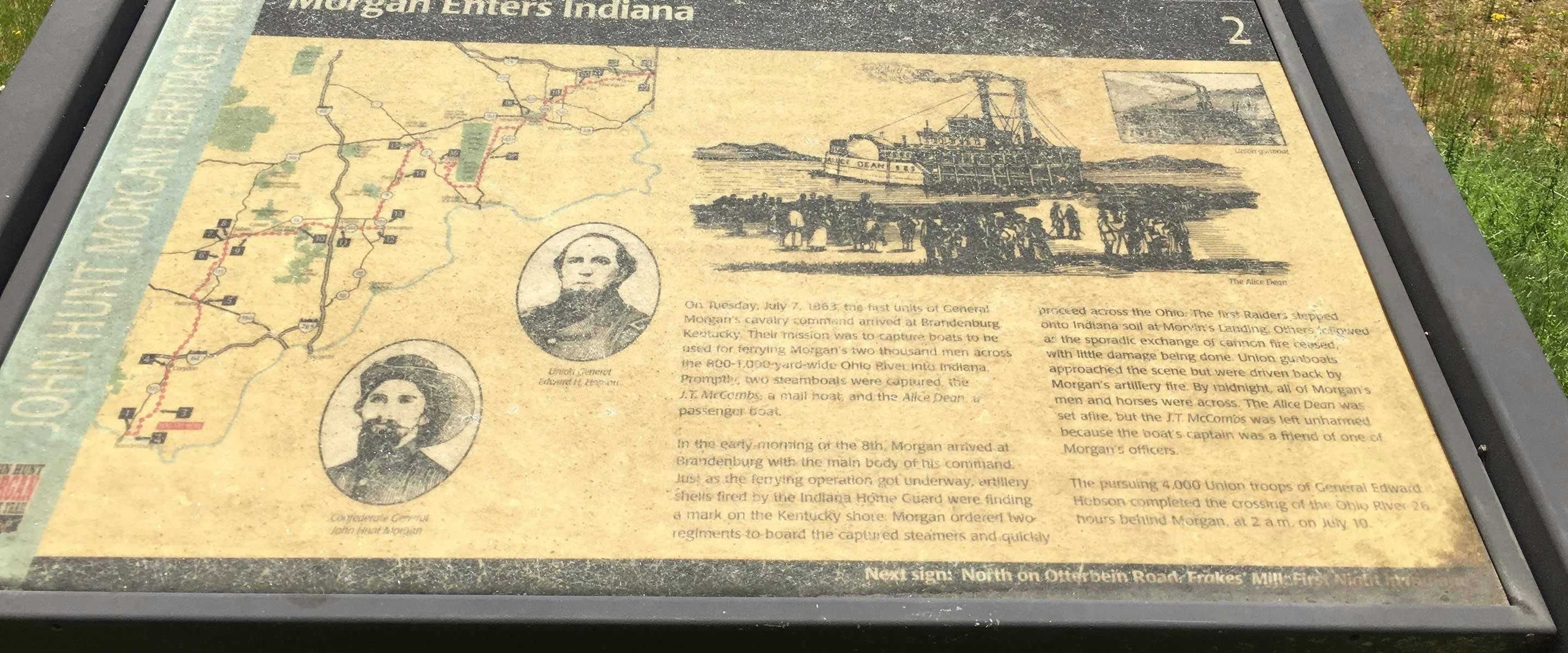 upclose view of the map in the park detailing its history