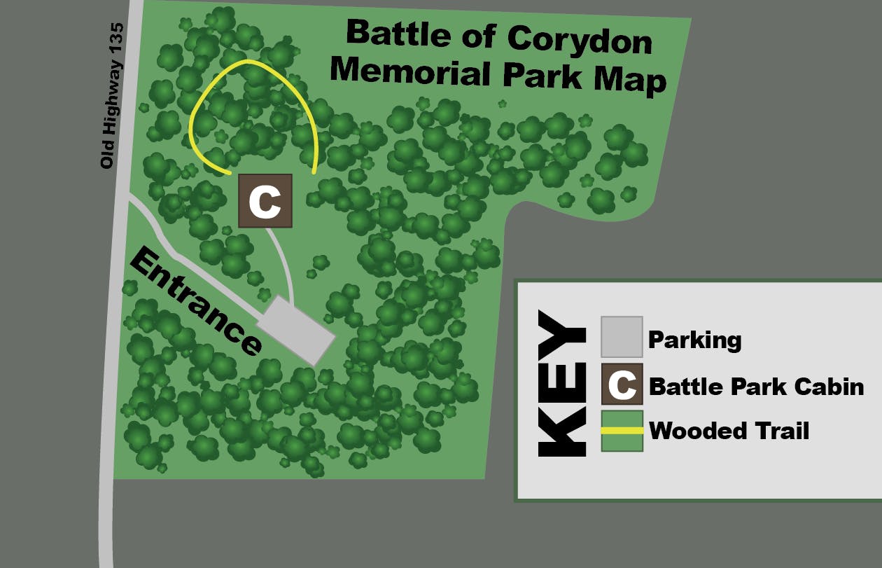 Battle of Corydon Memorial Park Park Map